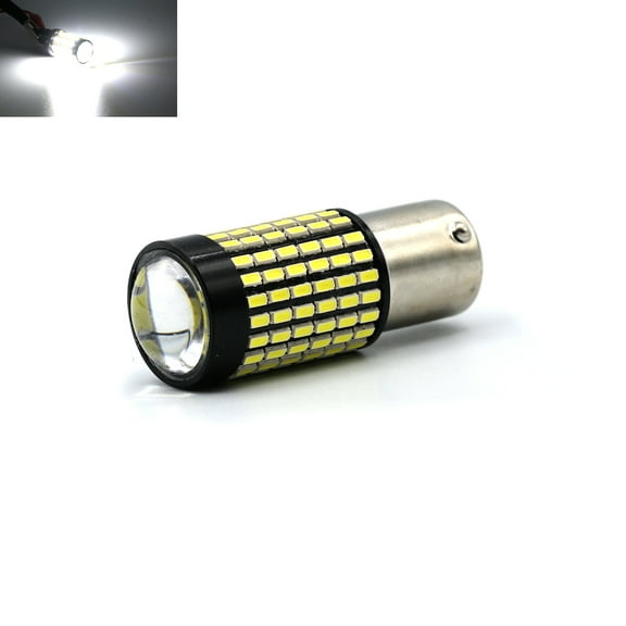 1157 White 50W High Power 3014 Chip LED Projector Turn Signal/Brake/Tail/Reverse/Parking Light Bulbs (1157, White)