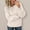 Beige, variant on Harpily Sweaters for Women Crew Neck Long Sleeve Shirts 3D Textured Cable Knit Lightweight Soft Womens Knitted Pullover for Fall Outfits