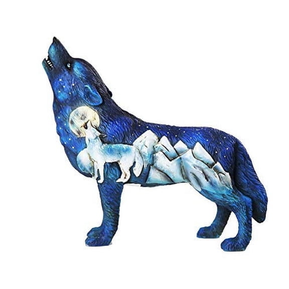 Pacific Giftware The Wolf Spirit Collection Frost Mountain Wolf Spirit Collectible Figurine