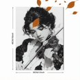 thumbnail image 3 of Black White Violinist Sketch Canvas Print, Classical Music Art Gift For Music Lovers Home Wall Decor, 3 of 8