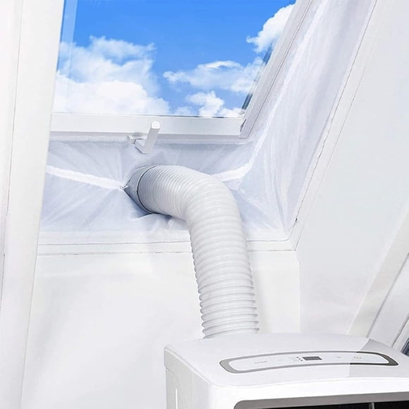 Cubierta de tela para sellar ventanas con cinta adhesiva para puertas y ventanas de aire acondicionado móvil