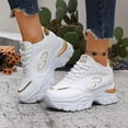 thumbnail image 4 of IUJSOY Sneakers for Women Lace up Platform Tennis Shoes Fashion Athletic Shoes Chunky Walking Shoes, 4 of 7