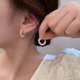 thumbnail image 3 of 2022 coreano nuevo temperamento Simple círculo pendientes de perlas de moda pequeños pendientes versátiles joyería de las mujeres, 3 of 4