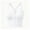 White, variant on Women's Yoga Sports Longline Bra Front Zip-Up Wide Straps Workout Bra Supportive Cross Back Running Underwear S-3XL