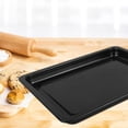 thumbnail image 4 of TABLZONE Rimmed Baking Sheet Black Enamel Baking Pan High Temperature Resistance Non Warping 1Set, 4 of 8