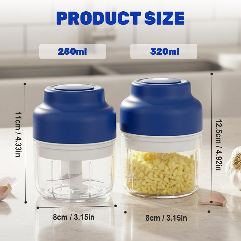 2026 Upgrade Electric Garlic Chopper, Mini Portable USB Charging Food Processor & Vegetable Chopper, Veggie Grinder for Garlic, Onion, Nuts, Herbs