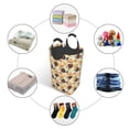 thumbnail image 5 of Bingfone Thanksgiving Laundry Hamper,Large Canvas Fabric Lightweight Storage Basket Toy Organizer Dirty Clothes Collapsible, 5 of 6