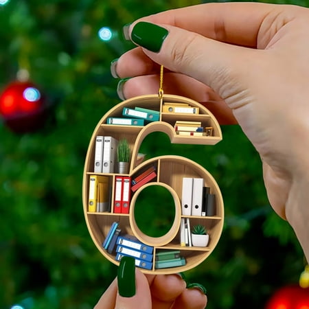 

Book Lovers Heart Shaped Bookshelf Pendant Acrylic Ornament