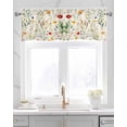 thumbnail image 2 of Vintage Floral Blossom Kitchen Valances for Windows Farmhouse Linen Window Valance Curtain for Living Room Window Treatment Spring Summer Rustic Botanical Valance Rod Pocket Topper, 54 x 18 Inch, 2 of 6