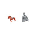 thumbnail image 6 of CoudarTitie Swedish Dala Horse Ornament Collectible Dalecarlian Horse Figurine Animal Sculpture and Monkey Buddha Statue Figure Buddhist Collectible Miniature Figurine Sun Wukong Sculpture for, 6 of 8