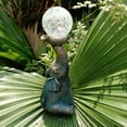 thumbnail image 3 of Solar Powered Elephant Garden Statue with Glass Outdoor Patio Yard Art Resin Craft Figurine Elegant, 3 of 8