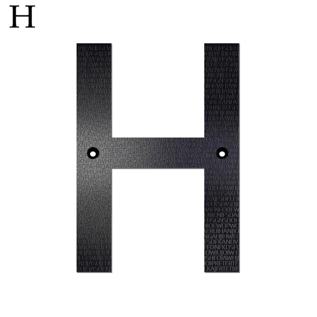 Stainless Steel House Number Black 1-9 Numbers 26 LettersZ4Y6