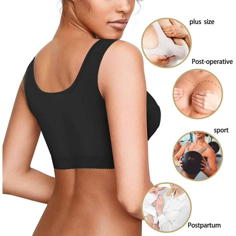 Womens Front Closure Bra Post-surgery Posture Corrector Shaper Tops