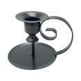thumbnail image 2 of Candelabros de metal con forma de pilar para bodas, decoración del hogar, velas de té, fiestas, regalos de hierro, arte C Negro, 2 of 9
