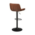 thumbnail image 3 of Art Leon Bar Stools Set of 2, PU Leather Swivel Steel Legs,Brown, 3 of 7