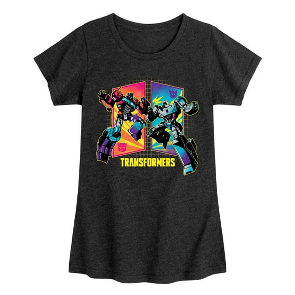 Transformers - Opt Vs Meg Clash - Girls Fitted Short Sleeve T-Shirt