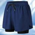 thumbnail image 2 of Ramiter Short de Course Homme Short Décontracté pour Homme Poches Taille Élastique avec Cordon Cargo Short Extensible Bleu Marine,G, 2 of 6