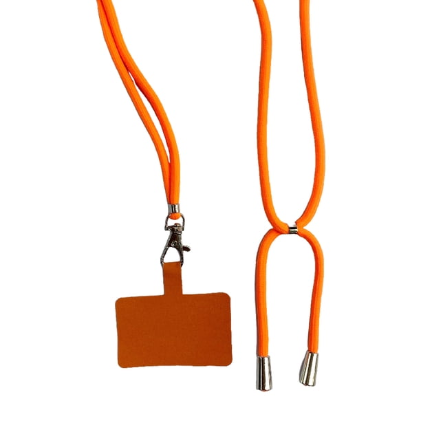 Moyic Cordones universales antipérdida para teléfono móvil DIY, cordón extraíble para colgar en el cuello, correa ajustable, suministros para Teléfono y Comunicación Naranja