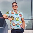 thumbnail image 4 of Fotbe Cute Cartoon Owls 3 Camiseta Polo de Golf para Hombre con Estampado – Camisa Deportiva Transpirable con Cuello Abotonado-Medium, 4 of 6