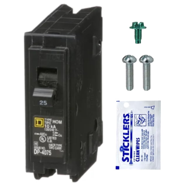 Interruptor termomagnético FalconSupply HOM125 de 25 A, 120 V, unipolar