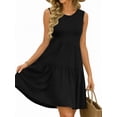 thumbnail image 3 of UVN Summer Tank Dresses for Women Crew Neck Flowy Midi Ladies Beach Dresses Casual Sleeveless Sundresses with Pockets, 3 of 9