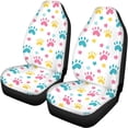 thumbnail image 5 of Uourmeti Paw Print Star Pattern Car Seat Covers Full Set Automotive Seat Cover Interior Easy to Install Auto Accessories Fit for Cars Sedans, 5 of 10