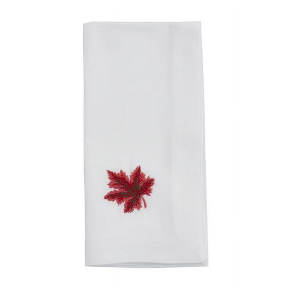 Saro Lifestyle Embroidered Autumn Leaf Table Napkin (Set of 4)