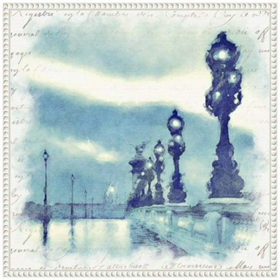 Amanti Art Paris in Blue II Framed Canvas Wall Art Print