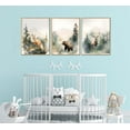thumbnail image 4 of Framed Woodland Nursery Canvas Wall Hieng Animals Wall Decor Forest Prints Posters Deer Bear Fox Watercolor Pictures Paintings for Boys Room Girls Room, 4 of 6