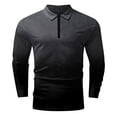 thumbnail image 2 of Quealent Men's Polo Shirts Mens Polo Winter Shirts Long Sleeve Men's Polo Shirt Men's Casual Shirt (Grey,XXL), 2 of 4