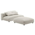 thumbnail image 4 of Solace Armless Loveseat and Ottoman Set in Salt, 4 of 10