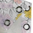 thumbnail image 4 of Ambesonne Floral Grommet Curtain, Tropical Hibiscus Flowers, 50"x63", Mustard Lavender and Grey, 4 of 5