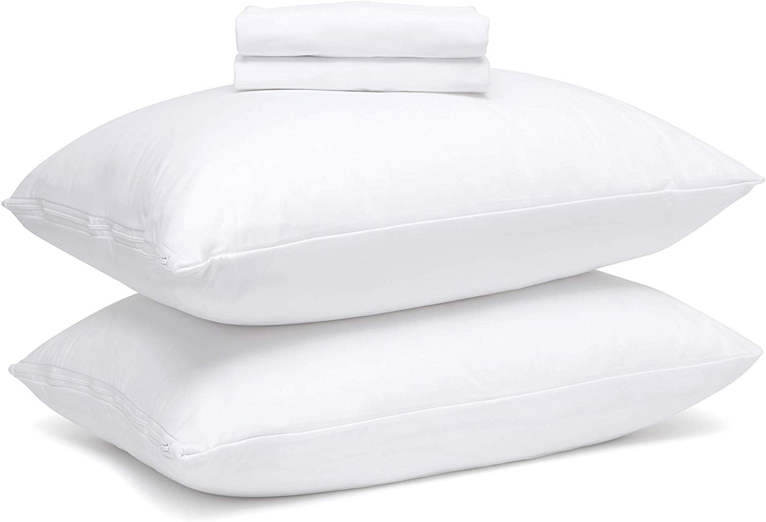 Guardmax Bed Bug Waterproof Pillow Protector Zippered 2 Pack Queen