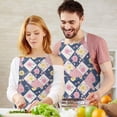 thumbnail image 3 of Pioneer Flower Floral Print Pattern Apron for Women and Men, Cotton Linen Waterproof with Pockets, Adjustable, 33x27 Inch for Kitchen, Gardening, BBQ, Salon, 3 of 6