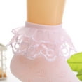 thumbnail image 6 of Mikilon Spring Girls' Solid Color Lace Socks Dance Breathable Summer Thin Mesh Socks Student Socks, 6 of 7
