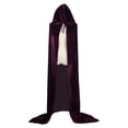 thumbnail image 5 of DuoJiaJ Adults Hooded Velvet Cape, Witch Cloak Party Dress Up Purple, 5 of 5