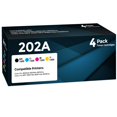 thumbnail image 1 of Paquete de 4 cartuchos de tóner compatibles para HP 202A 202X, 1 of 7
