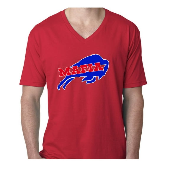 MENS V NECK Bills Mafia Logo T-Shirt LARGE