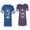 Men Royal / Women Purple, variant on King Queen White Pentagon Matching Couple Cotton Jerseys (Men Royal / Women Black) (Men S / Women S)