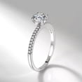 thumbnail image 3 of 1ct Round Cut 925 Silver Band AAA CZ 6.5*6.5mm Smooth Band Wedding Ring Sz 4-9.5, 3 of 5