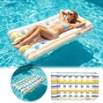 thumbnail image 4 of Inflatable Water Lounge Float with Non Bottom, Portable Oversized Floating Mat Chair for Pool Lake Beach and Water Relaxation(Yellow,133x71cm), 4 of 6
