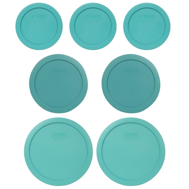 Pyrex (3) 7200-PC, (2) 7201-PC, & (2) 7402-PC Turquoise Food Storage ...