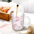 thumbnail image 3 of Yiaed Cute Piggy Ballerina Print Ceramics Coffee,Large Handle Design,Extra Large Tea and Coffee Cup for Office and Home Mugs, 3 of 6