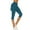 Blue, variant on Athletic Skirts Women Elastic Waist Capris Skirted Leggings Solid Color Stretch Yoga Pants Brown 2XL