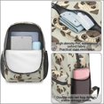 thumbnail image 4 of Pug Head Beige Pattern 17" School Backpacks for Teens,Waterproof Oxford Fabric,S-Shape Padded Straps for School,Travel,Hiking,Camping, 4 of 6