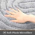 thumbnail image 2 of Vaukki Geometric Bathroom Rug Set of 3 Microfiber Soft Absorbent Non Slip Bath Rugs for Bathroom，(18"x26"+20"x47"+20"x24"，Gray), 2 of 9