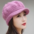thumbnail image 4 of Dengjunhu Women's Winter Warm Hat Crochet Slouchy Beanie Knitted Caps with Visor, 4 of 6