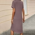 thumbnail image 5 of Women's Beach Dress Spring/summer Fashion Elegant Wrap Round Neck Floral Boho Style Dress Flowing Pleated Long Dress Long Dress Pockets Summer Beach Dress Cute Casual Dress Olive Summer Dress Dresses, 5 of 5