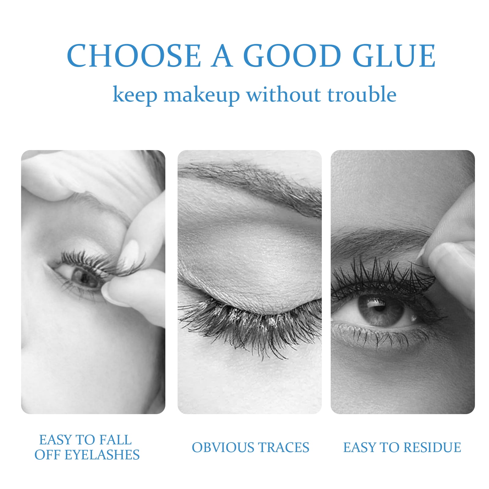 Alvantor Eyelash Glue Adhesive Fast Drying Gentle Non-Irritating Clear, 0.25oz