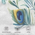 thumbnail image 5 of Yayeee 2 Pack Hand Towels for Bathroom 100% Cotton 16" x 28" Soft Absorbent Kitchen Towel, Peacock Feather, 5 of 7